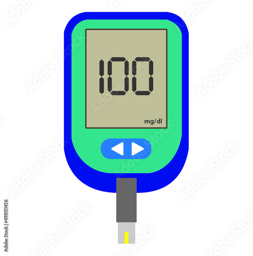 diabetic measure monitoring device vector, glucometer art