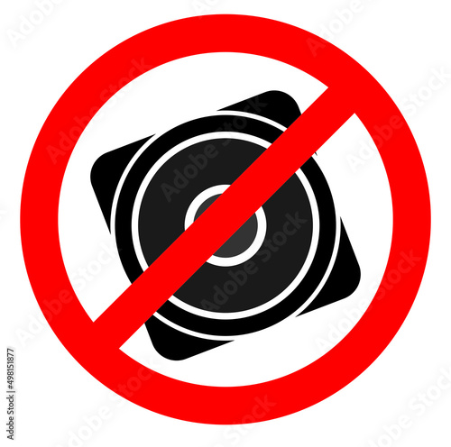Do not play sound loudly, Play loud  music is prohibited, Play loud  music is restricted, not allowed