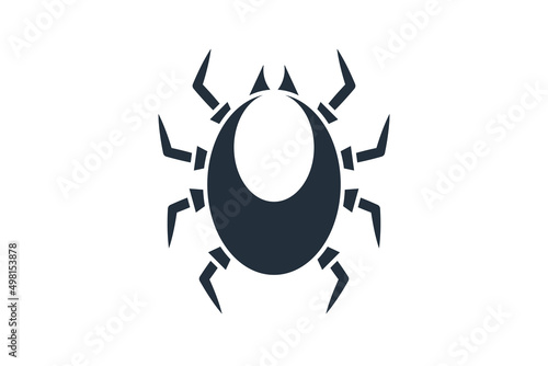 Tick. Simple icon. Flat style element for graphic design. Vector EPS10 illustration.