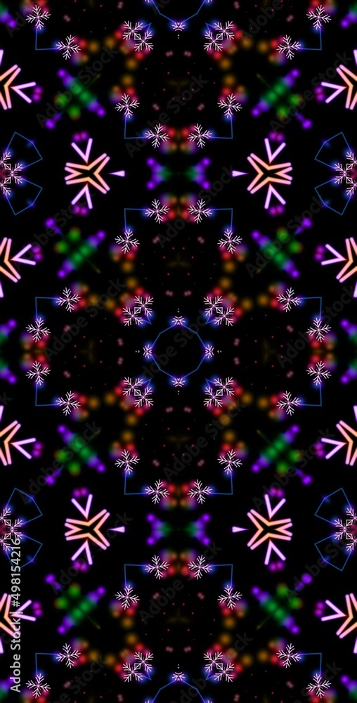 Fractodome Colorful Seamless Fractal Patterns