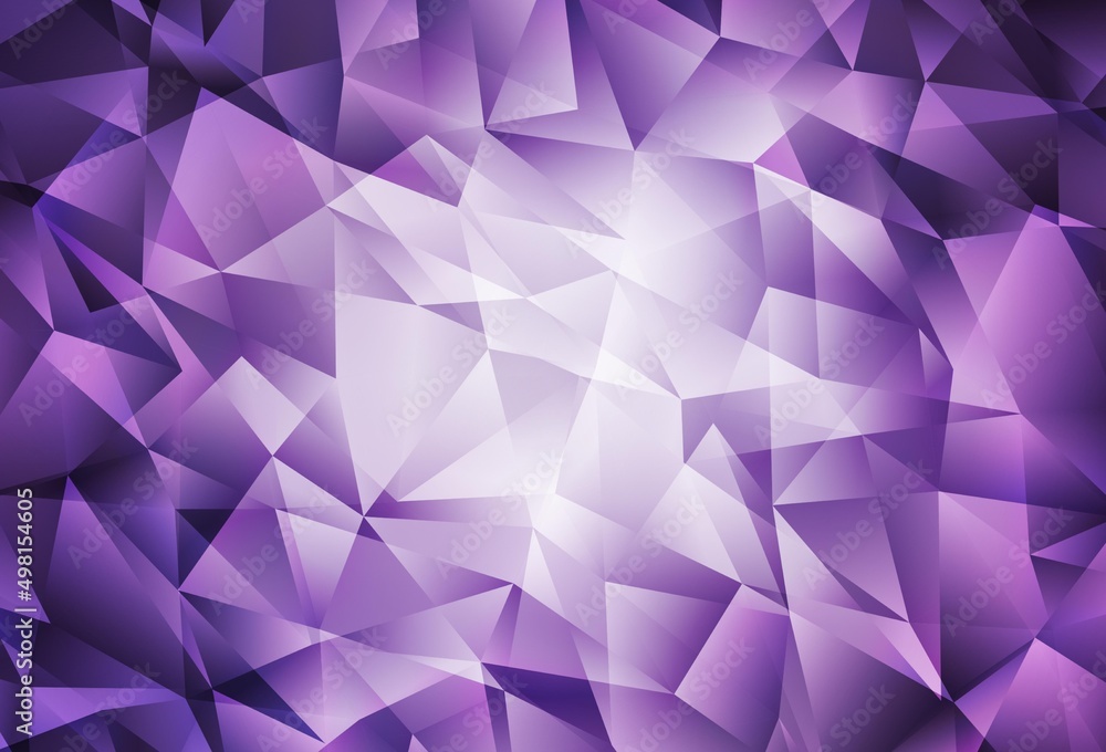 Fototapeta premium Light Purple vector triangle mosaic template.