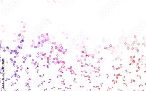 Light Pink  Yellow vector texture with disks.