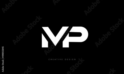 letter branding design MP logo