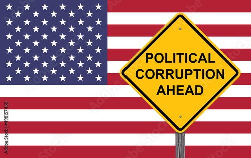 Political Corruption Ahead Warning Sign