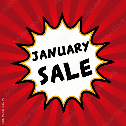 January Sale Illustration
