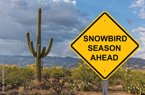 Snowbird Season Ahead Sign photo