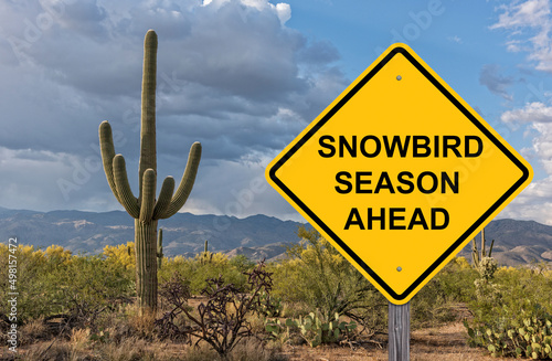 Snowbird Season Ahead Sign