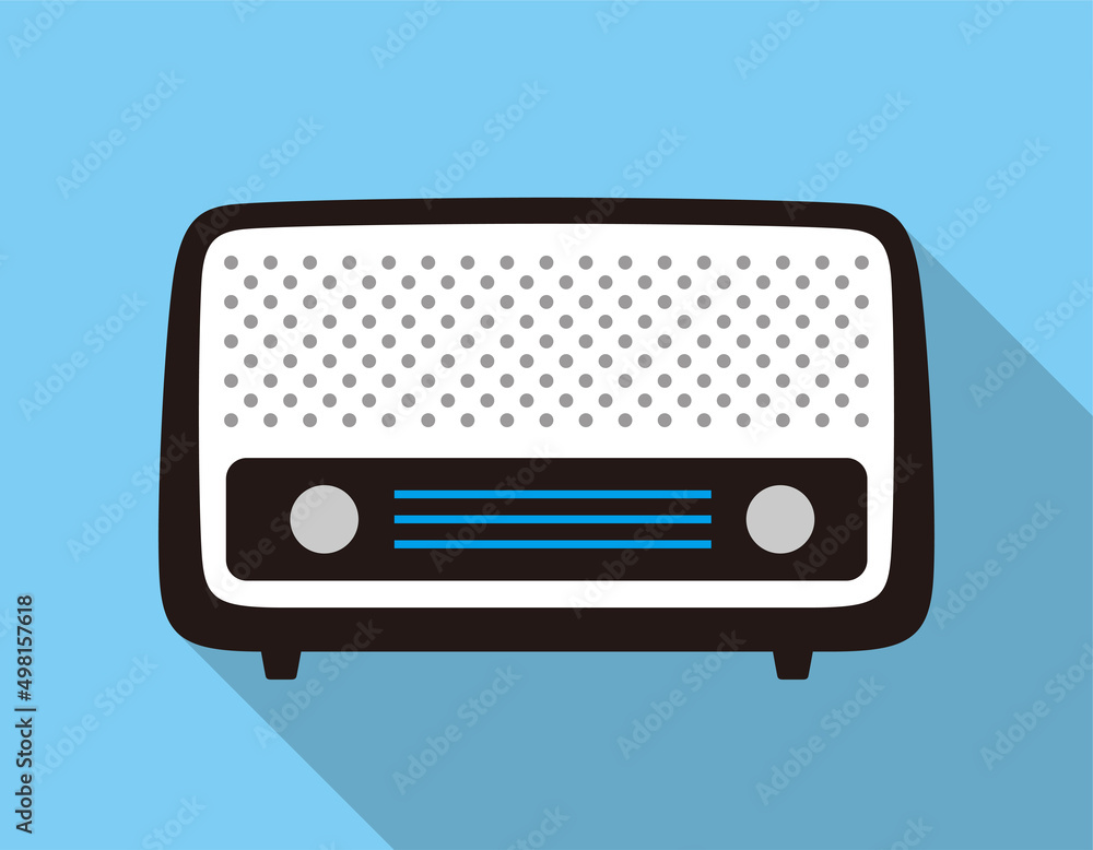 Fototapeta premium Old radio flat fashion icon design vector illustration
