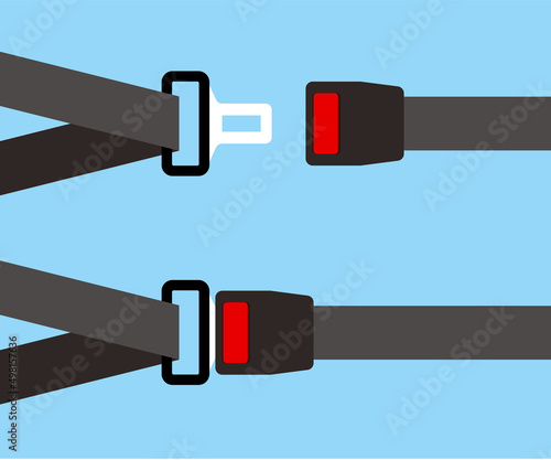 Seat belts flat icon, simple vector illustration