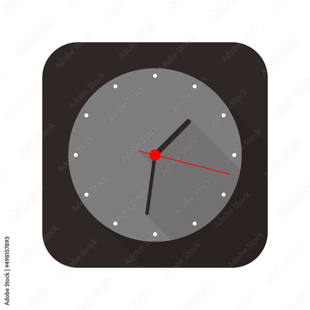 Clock flat fashion icon design, watch icon, vector Clock flat fashion icon design, watch icon, vector