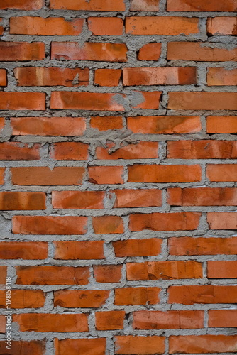 background of red bricks, close-up of a brick wall