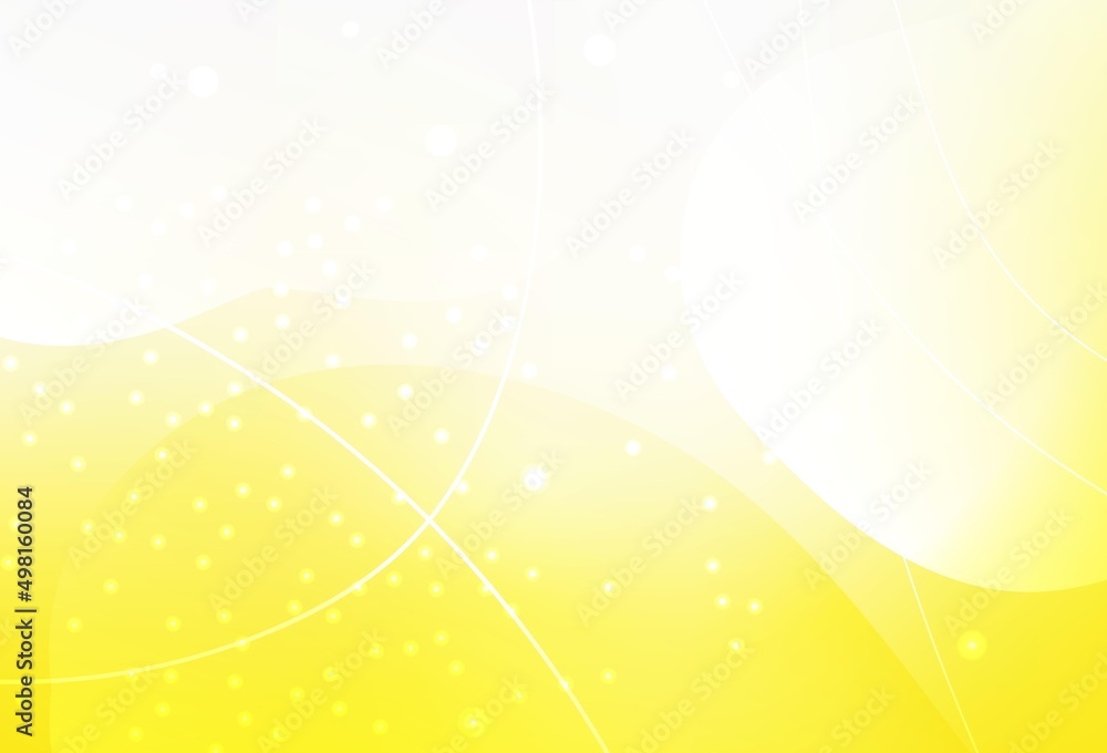 Light Yellow vector Decorative design in abstract style with bubbles, lines. Light Yellow vector Decorative design in abstract style with bubbles, lines.