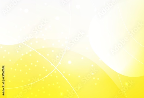 Light Yellow vector Decorative design in abstract style with bubbles, lines.