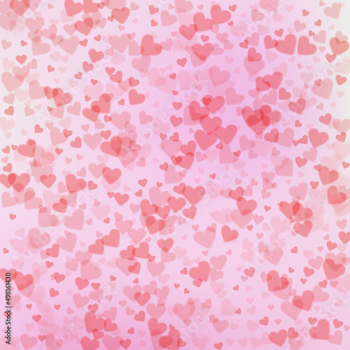 Red heart love confettis. Valentine's day pattern