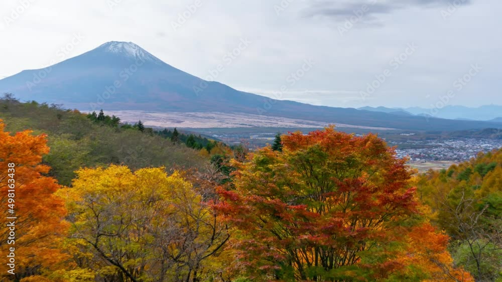 富士山 タイムラプス　秋