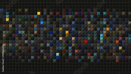 Mosaic made in abstraction . Motion. Geometric mosaic that shimmers with neon colors in different colors.