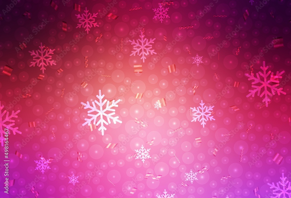 Light Pink, Yellow vector backdrop in holiday style.