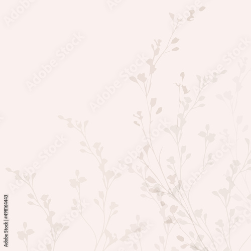 Delicate vector pattern wild flowers botanical background