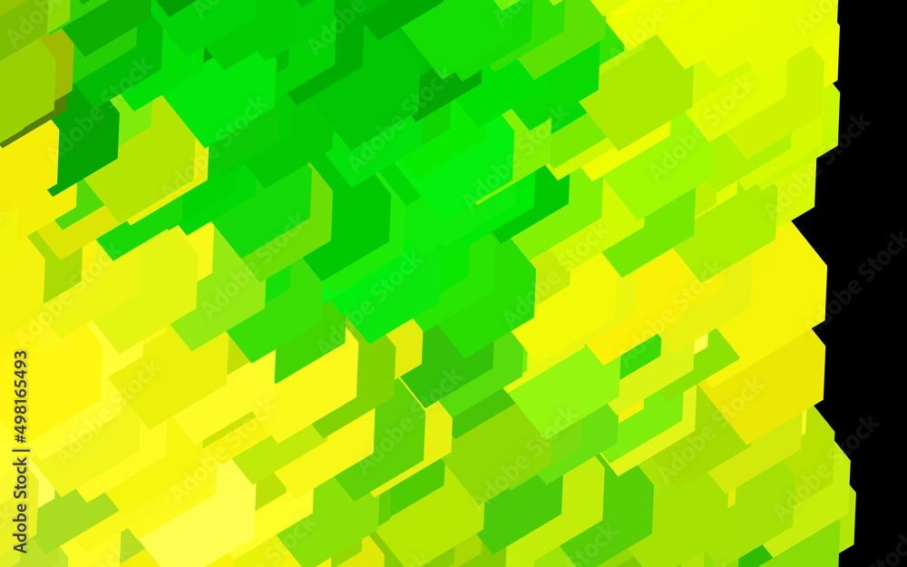 Obraz premium Dark Green, Yellow vector background with rectangles.