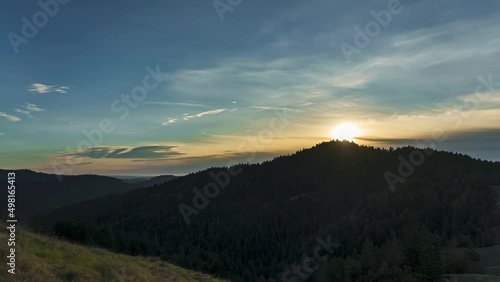 Willits, California Beautiful Sunset Timelapse off Highway 20