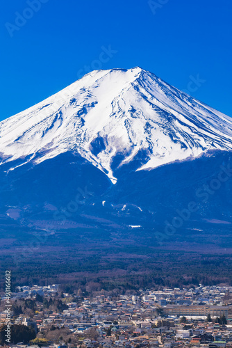 富士山 冬景 富士吉田から眺望