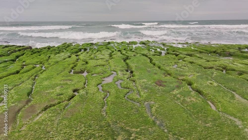 Laomei Green Stone Trough is located in Shimen District on the North Coast, Every April and May photo