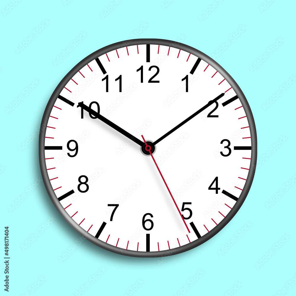 Clock face on blue 3d illustration with clipping path to remove shadow Clock face on blue 3d illustration with clipping path to remove shadow