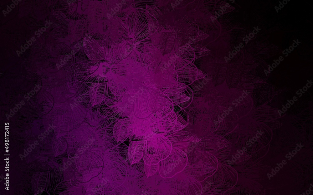 Dark Pink vector abstract design with flowers. Dark Pink vector abstract design with flowers.