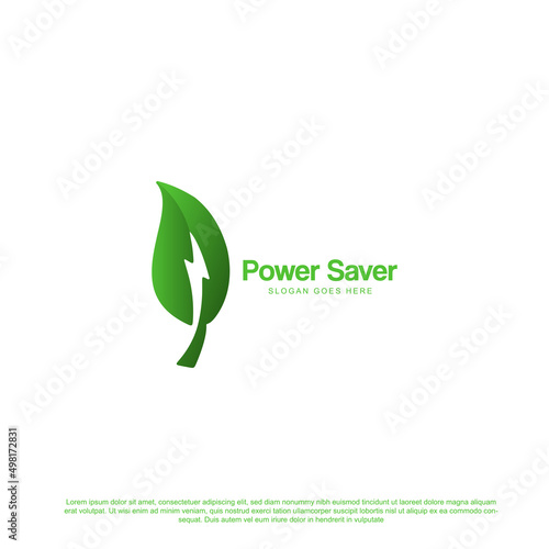 Green Eco Energy saver Logo.