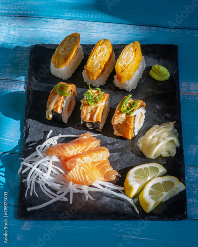 Assorted Sushi and Sashimi Platter 