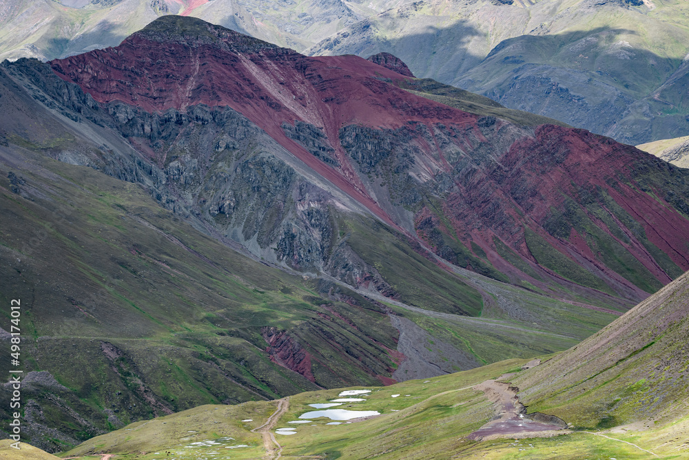 VIsta desde Montaña de 7 colores, Cusco, Peru - Rainbow Mountain, Peru