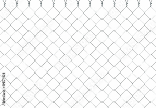 Wired metal fence vector