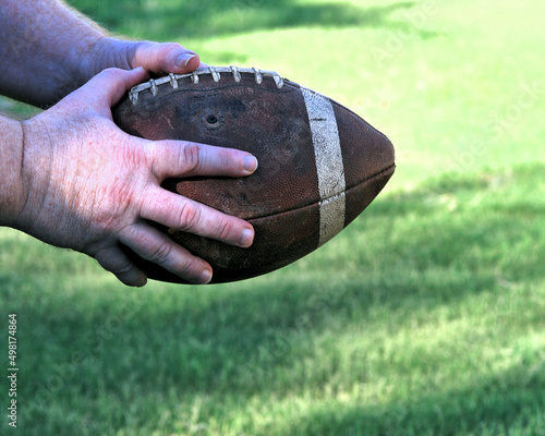 Photography football handoff