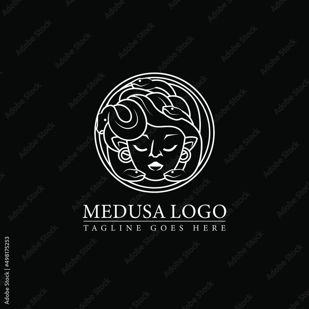 medusa logo consept vector illustration design medusa logo consept vector illustration design