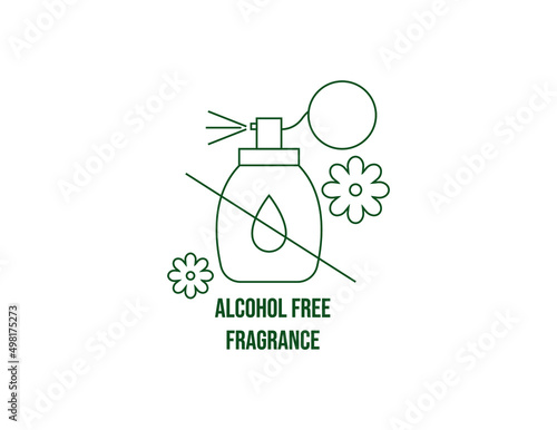 alcohol-free fragrance icon vector illustration 