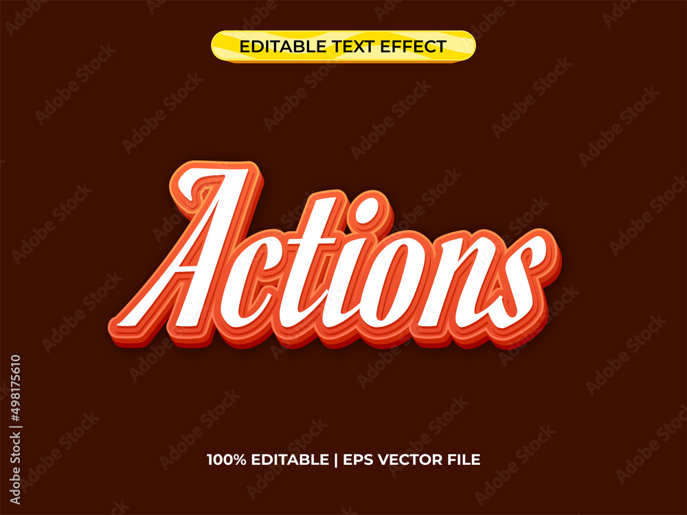 action 3d text effect with simple theme. typography template for tittle action 3d text effect with simple theme. typography template for tittle