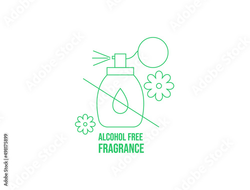 alcohol-free fragrance icon vector illustration 