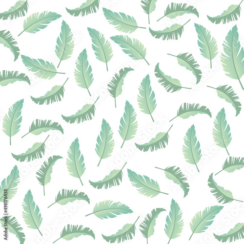 seamless pattern with green leaves