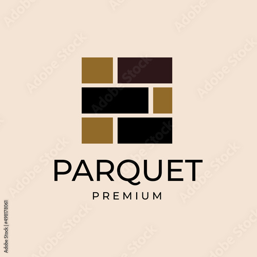 parquet flooring logo vector vinyl illustration design
