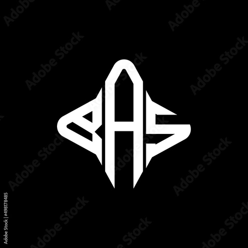 BAS letter logo creative design with vector graphic