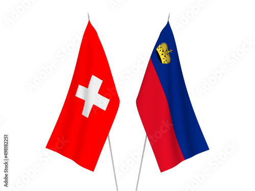 Switzerland and Liechtenstein flags