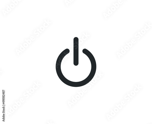 Power button icon on white background