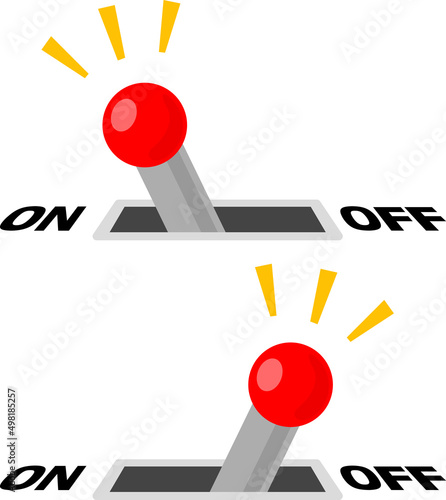 レバースイッチとON、OFFの文字