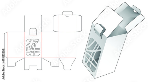 packaging box die cut template
