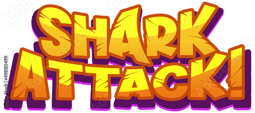 Font design for words shark attack