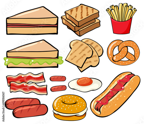 Different food for breakfast