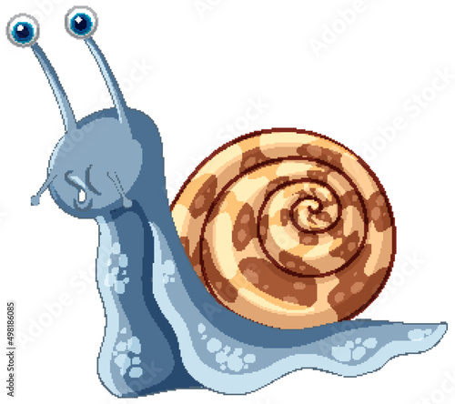 Isolated snail cartoon character