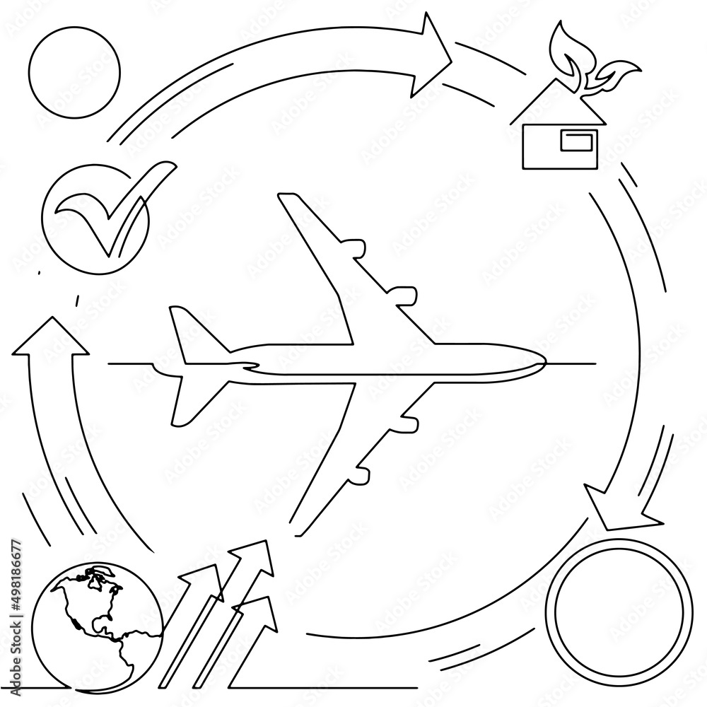 Concept visualization line icon drawing of business infographics Concept visualization line icon drawing of business infographics