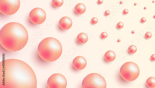 Vector abstract gradient background with volumetric balls.
