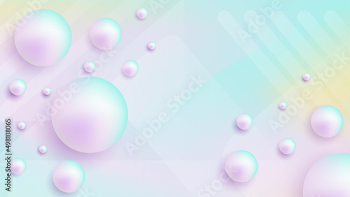 Vector abstract gradient background with volumetric balls.